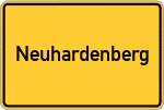Place name sign Neuhardenberg