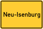 Place name sign Neu-Isenburg