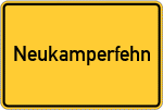 Place name sign Neukamperfehn