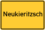Place name sign Neukieritzsch