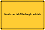 Place name sign Neukirchen bei Oldenburg in Holstein
