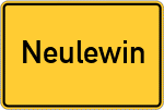Place name sign Neulewin