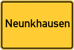 Place name sign Neunkhausen