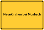 Place name sign Neunkirchen bei Mosbach, Baden