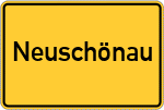 Place name sign Neuschönau