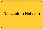 Place name sign Neustadt in Holstein