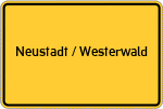 Place name sign Neustadt / Westerwald