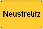 Place name sign Neustrelitz
