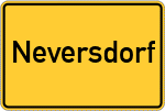 Place name sign Neversdorf