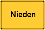 Place name sign Nieden