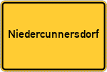 Place name sign Niedercunnersdorf