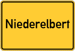Place name sign Niederelbert