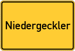 Place name sign Niedergeckler