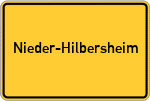 Place name sign Nieder-Hilbersheim
