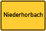 Place name sign Niederhorbach