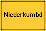 Place name sign Niederkumbd