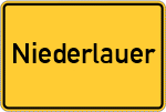 Place name sign Niederlauer