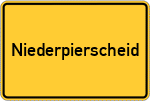 Place name sign Niederpierscheid
