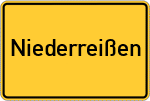 Place name sign Niederreißen