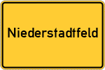 Place name sign Niederstadtfeld
