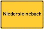 Place name sign Niedersteinebach