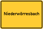 Place name sign Niederwörresbach
