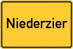 Place name sign Niederzier