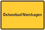 Place name sign Ostseebad Nienhagen