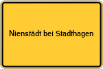 Place name sign Nienstädt bei Stadthagen
