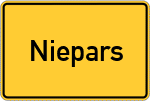 Place name sign Niepars