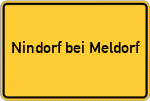 Place name sign Nindorf bei Meldorf