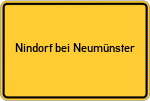Place name sign Nindorf bei Neumünster