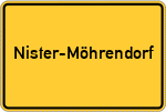 Place name sign Nister-Möhrendorf