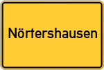 Place name sign Nörtershausen