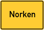 Place name sign Norken