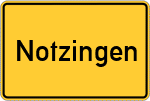 Place name sign Notzingen