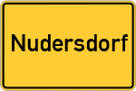 Place name sign Nudersdorf