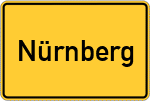 Place name sign Nürnberg