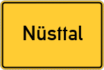 Place name sign Nüsttal