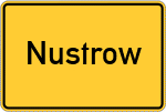 Place name sign Nustrow