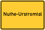 Place name sign Nuthe-Urstromtal