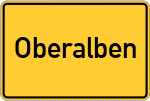 Place name sign Oberalben