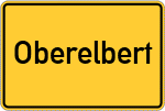 Place name sign Oberelbert