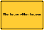 Place name sign Oberhausen-Rheinhausen