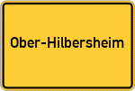 Place name sign Ober-Hilbersheim