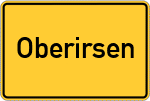 Place name sign Oberirsen