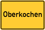 Place name sign Oberkochen
