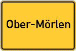 Place name sign Ober-Mörlen