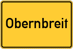 Place name sign Obernbreit