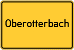 Place name sign Oberotterbach, Pfalz